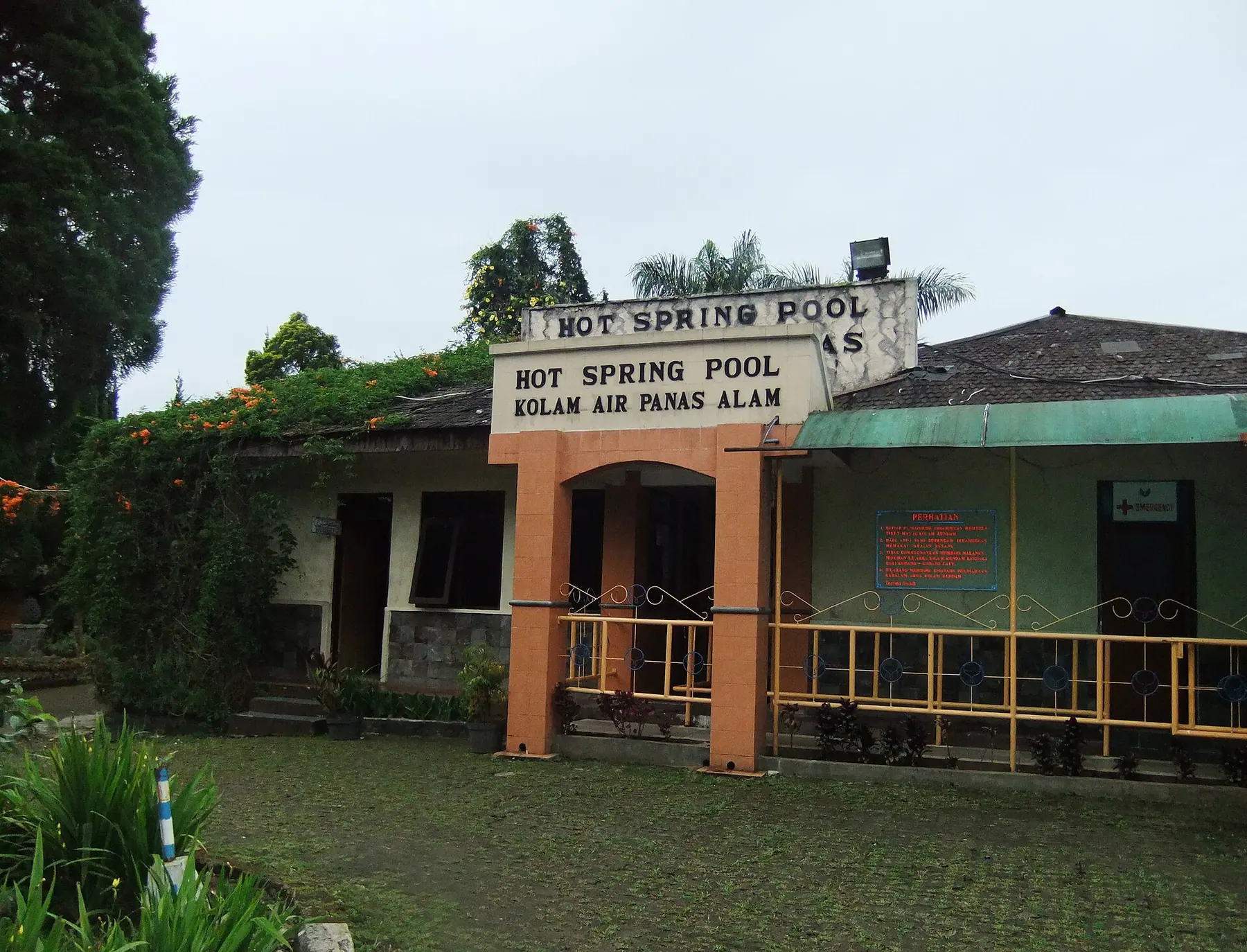 Open-air thermal pool at Ciater in the highlands of West Java