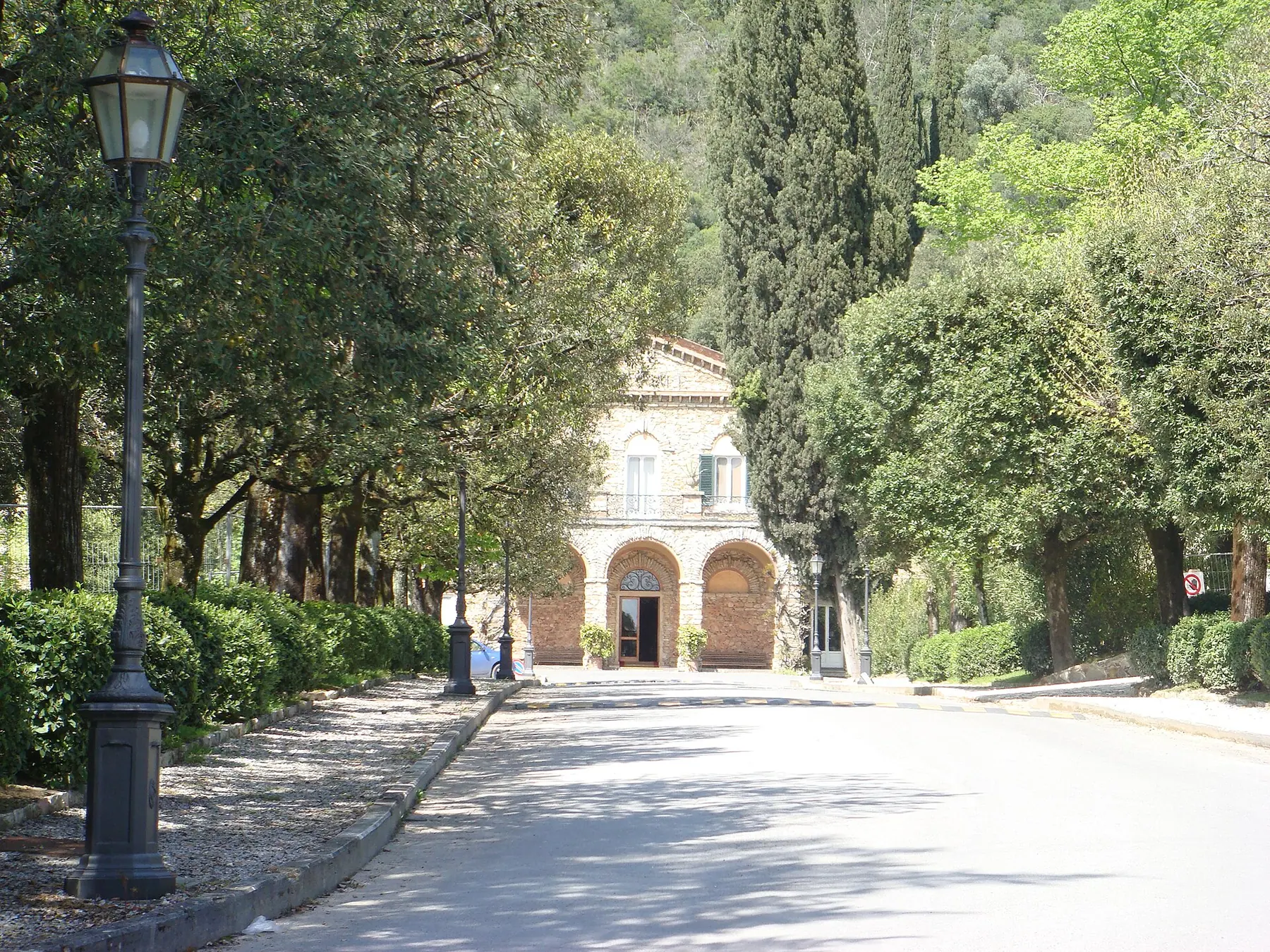 The entrance to the Grotta Giusti thermal cave at Monsummano Terme