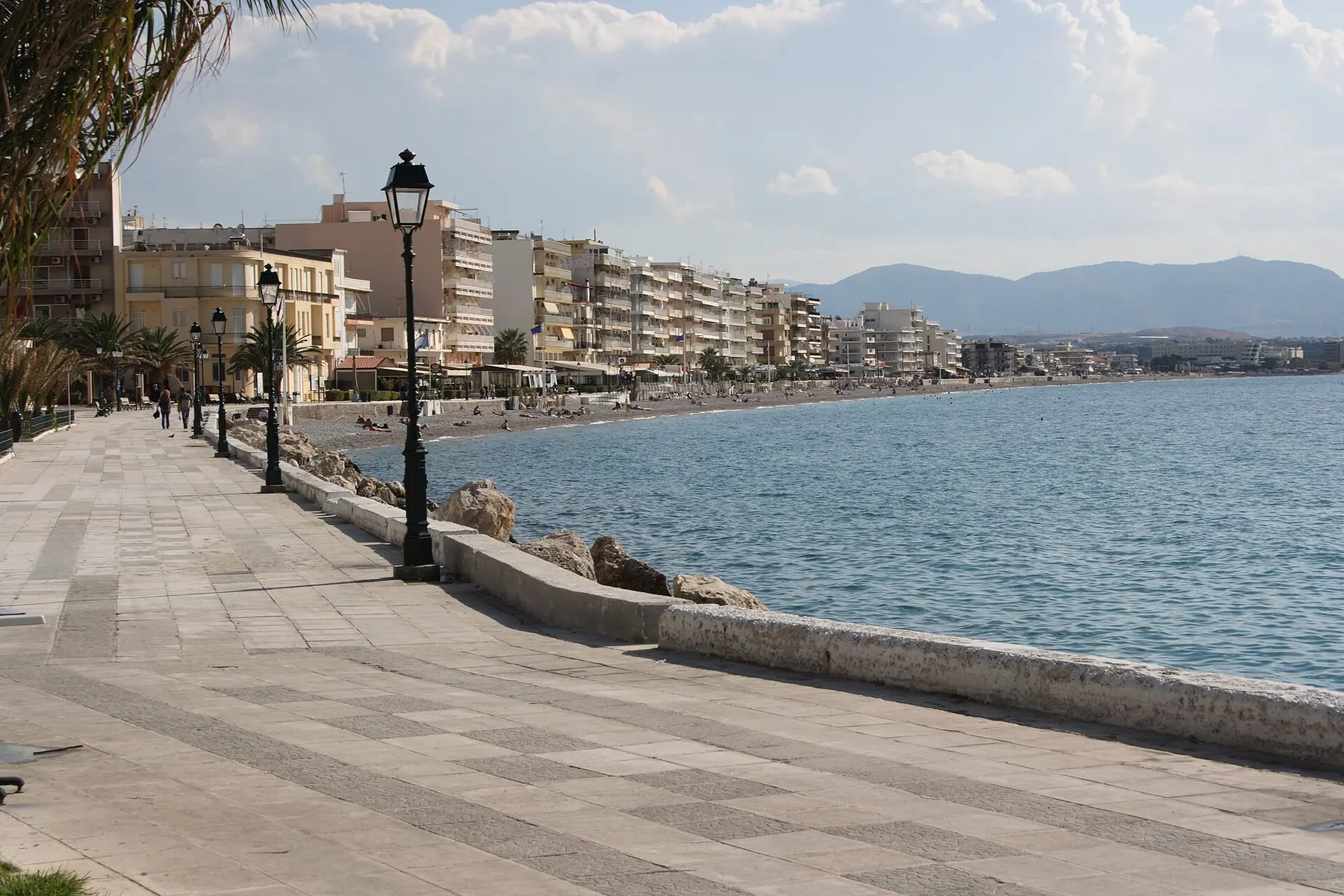 The seafront of Loutraki on the Gulf of Corinth