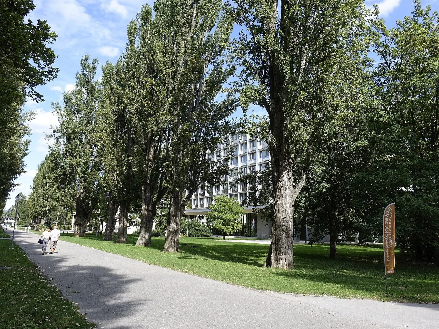 Spa buildings on the bathing island at Piešťany