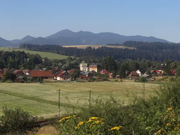 Thermal pools at Bešeňová below the Liptov mountains