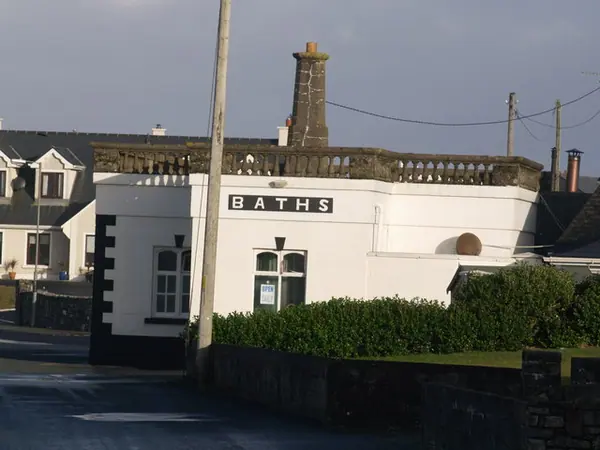 The seaweed bath house on the seafront at Enniscrone, County Sligo