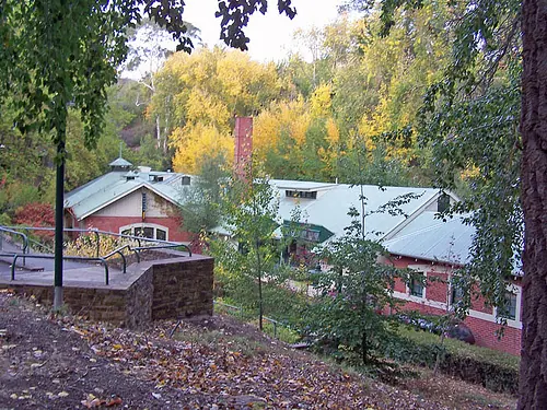 The historic bathhouse building at Hepburn Springs, Victoria