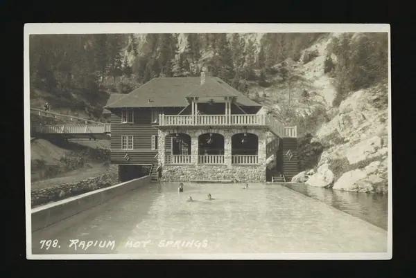 The pool house at Radium Hot Springs in Kootenay National Park