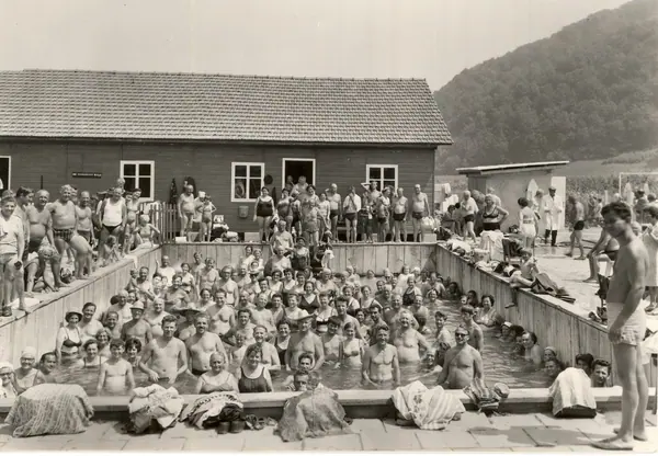 Historic view of the thermal resort at Podčetrtek