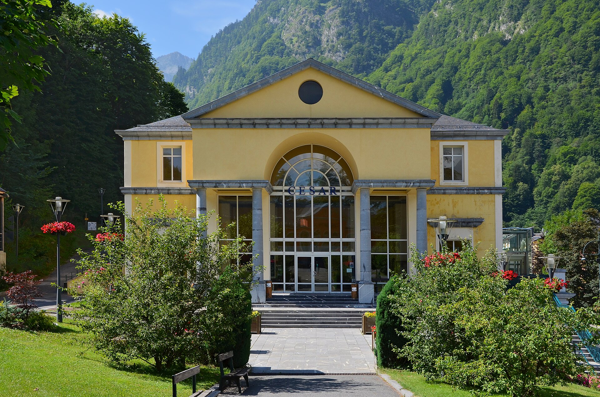 The thermal bath entrance at Cauterets in the Pyrenees
