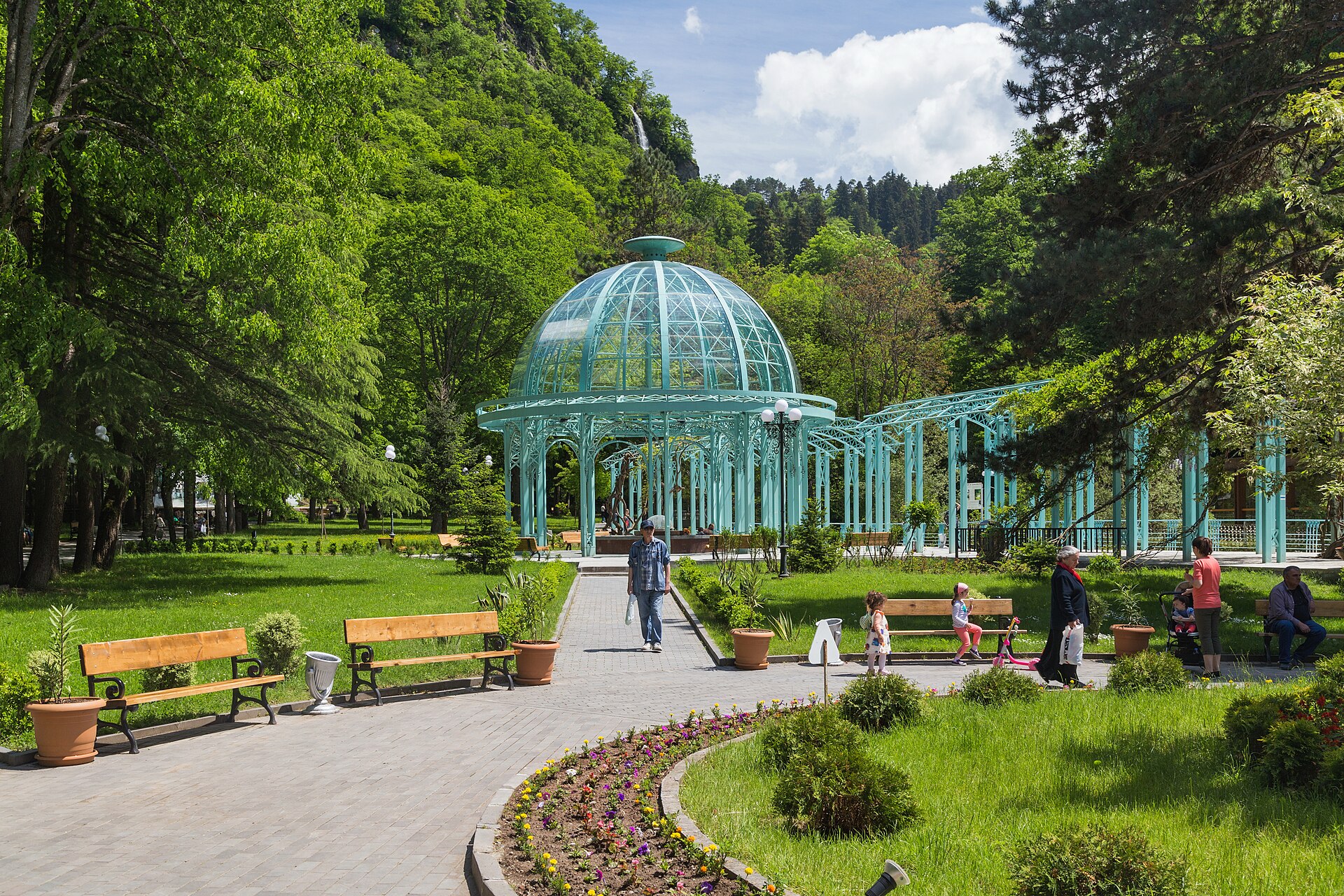 The mineral water park at Borjomi