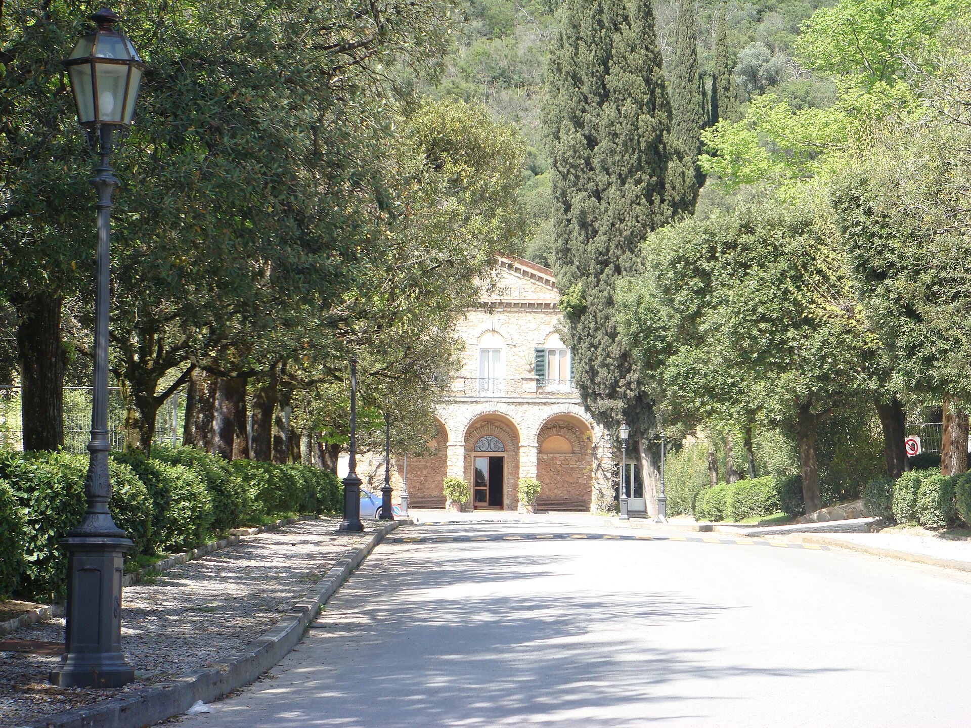 The entrance to the Grotta Giusti thermal cave at Monsummano Terme