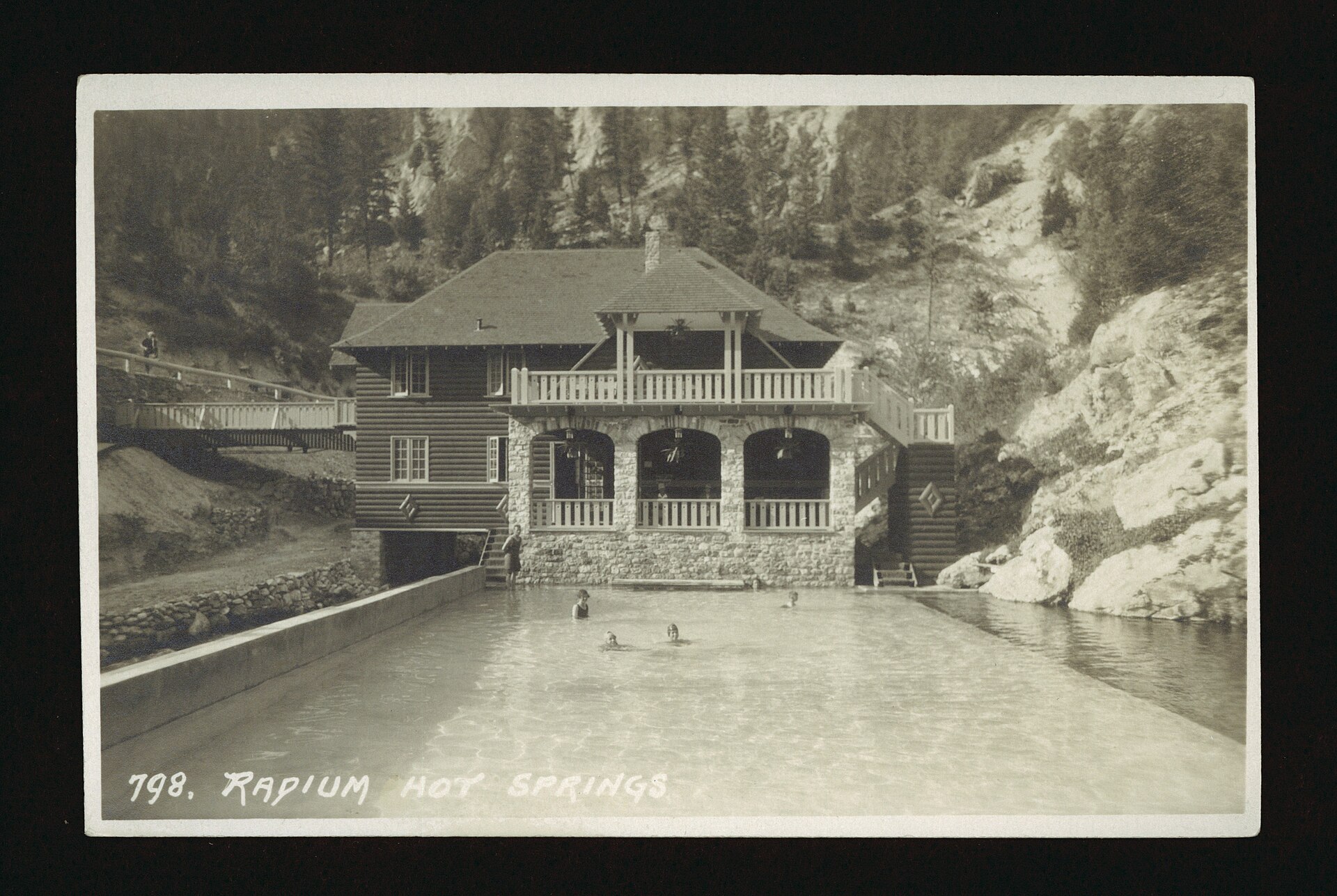 The pool house at Radium Hot Springs in Kootenay National Park