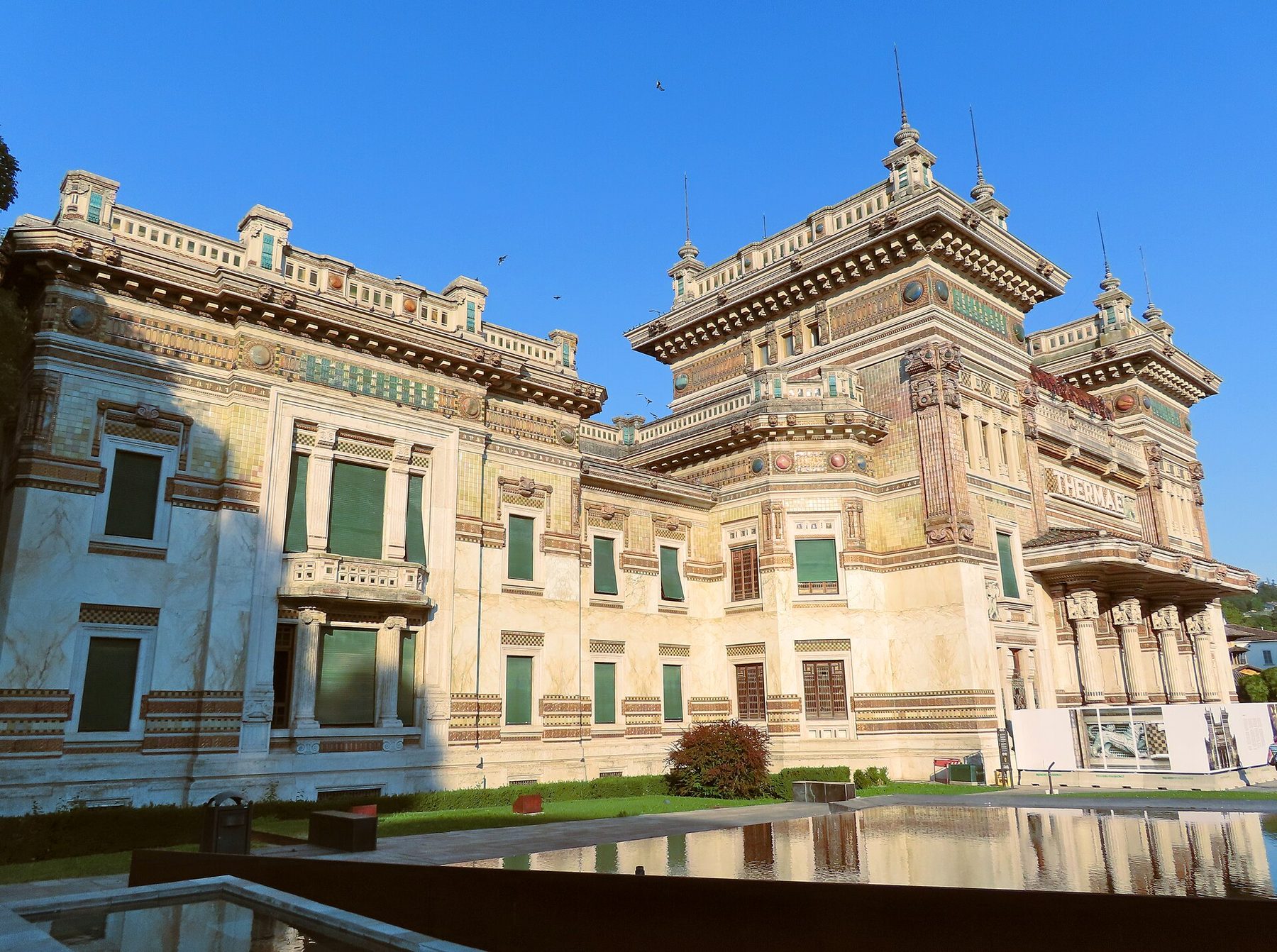Façade of Terme Berzieri in Salsomaggiore Terme