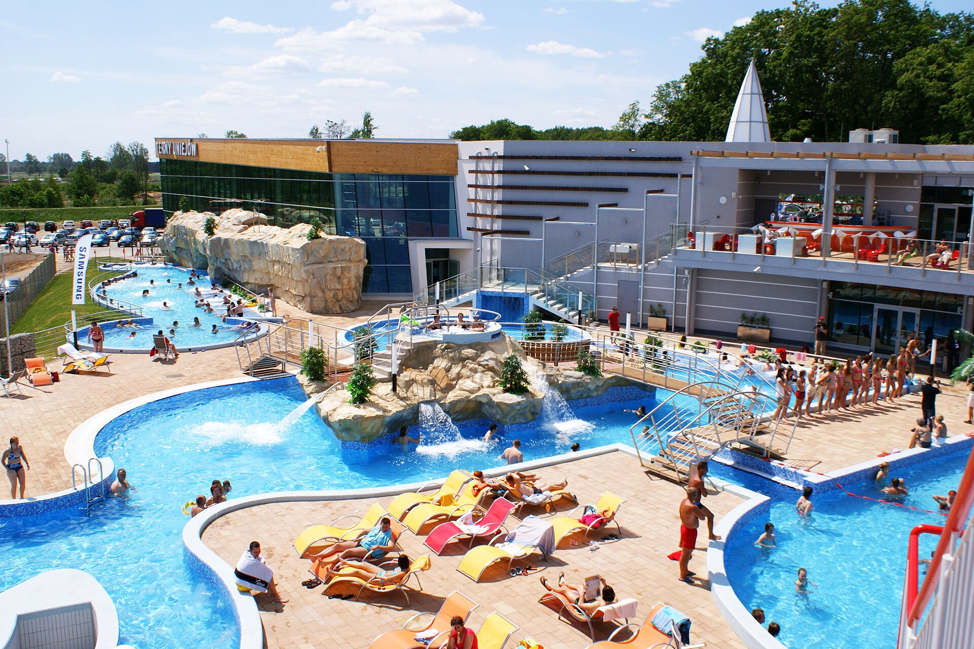 Outdoor thermal pools at Termy Uniejów