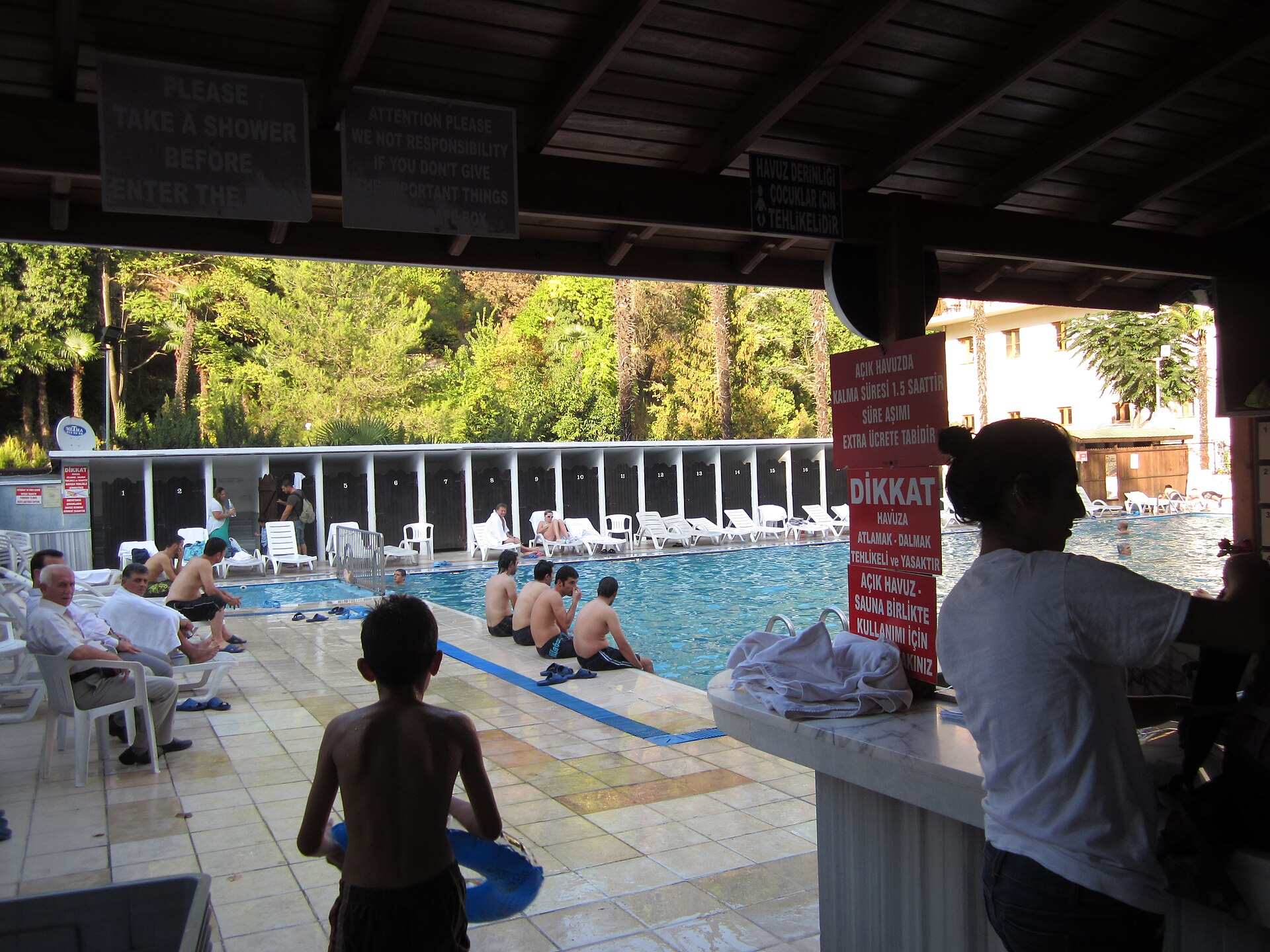 Open-air thermal pool at the Termal baths near Yalova