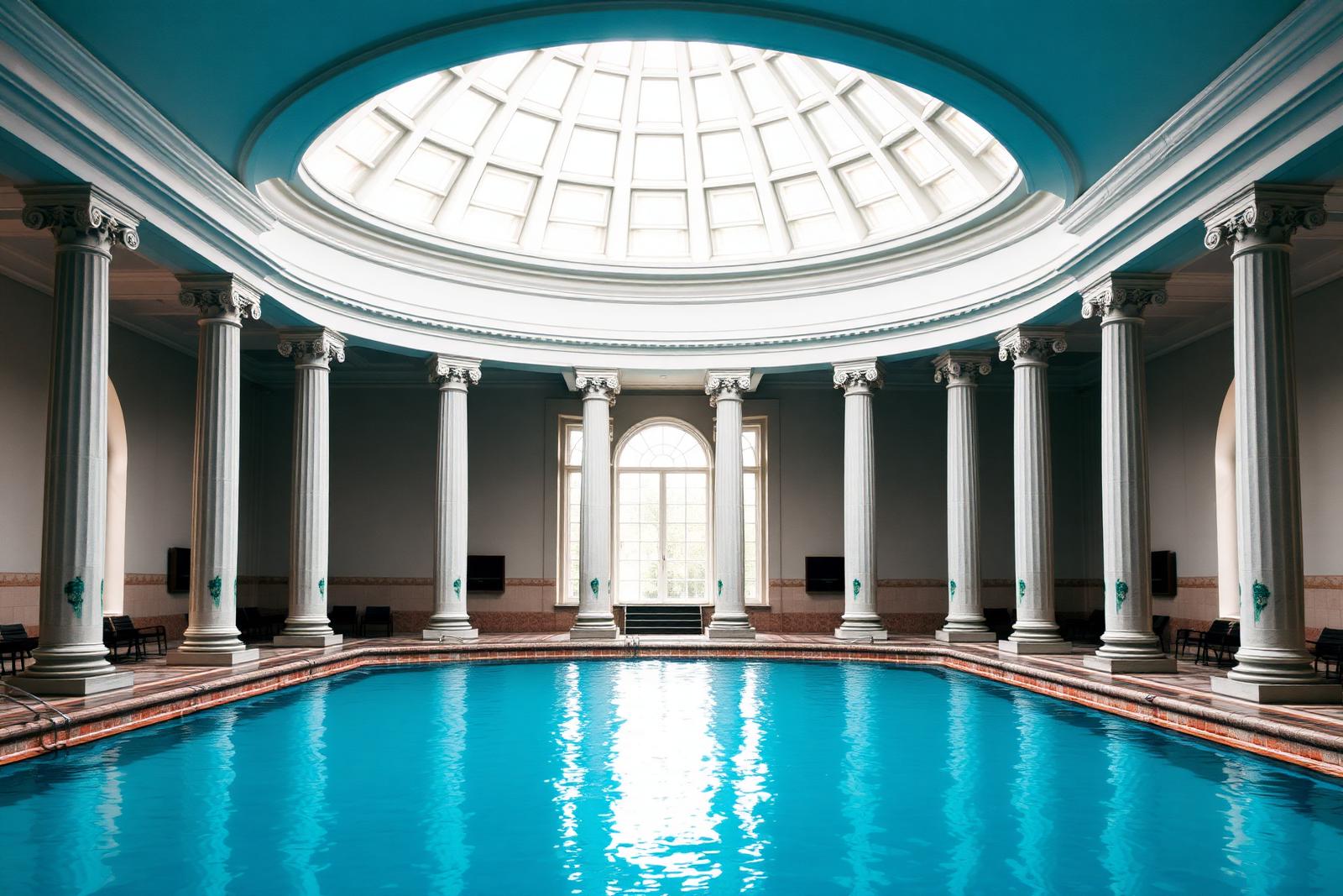 Columned thermal hall with a domed skylight in Baden-Baden