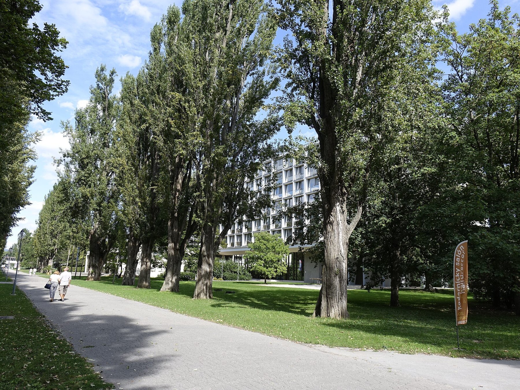Spa buildings on the bathing island at Piešťany